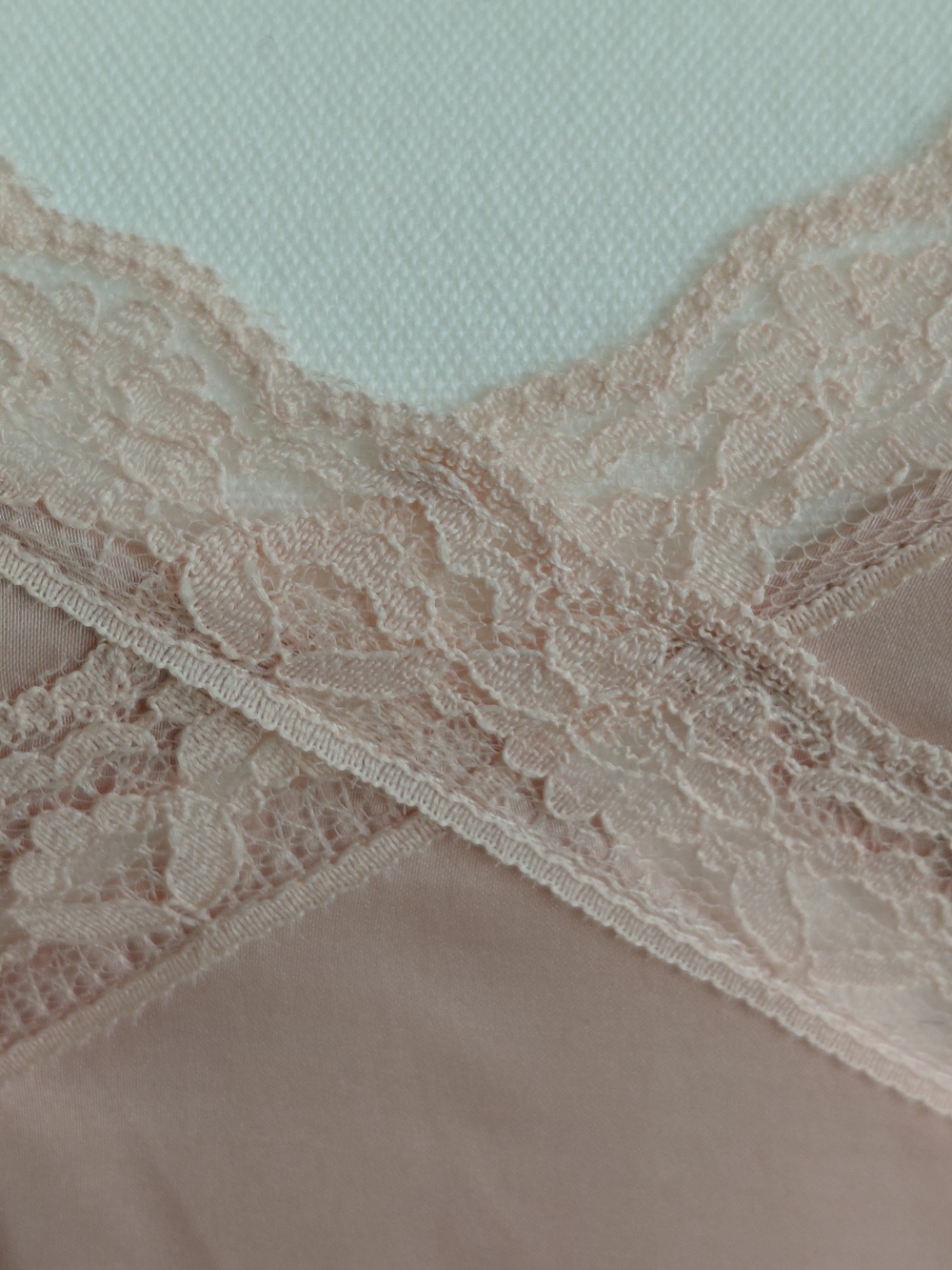 Beverly & Beck Blush Pink Lace Trim Maxi Slip Dress XS Satin Lingerie Gown - Picture 6 of 11
